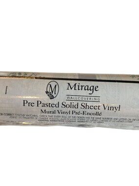 Mirage PrePasted Vinyl wallpaper 1980's floral striped